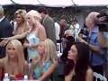 Hugh Hefner and Playmates celebrate with Sara Jean Underwood