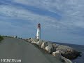 Motorcycle ride at Peggys Cove, Nova Scotia, Canada.
