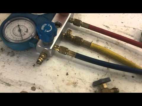 how to use a manifold gauge set for a c
