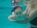 Justin learning to swim