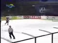 amazing hockey goalie shot and goal !