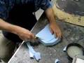 Blue Table Painting- How to Make Sandstone Hill