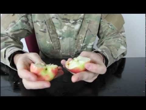 how to break an apple in half