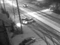 Car accident in New Westminster in the snow Car accident in New Westminster in the snow
