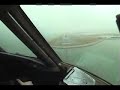 Cockpit View B777 lading in HongKong