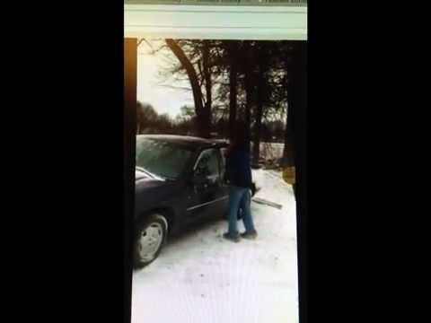 how to open a frozen car door