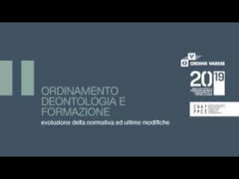 Ordinamento, Deontologia e Formazione, Villa Panza 7 novembre 2019