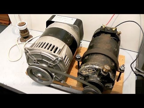 Generator - Generator 230 volts AC dragged by a dynamo of 24 volts DC. The function of this system has no value for purposes of production of electrical energy. This vid...