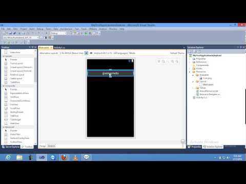 How to create hello world android application with using visual studio 2010