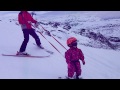 Click here to watch this video 2. year old girl skiing