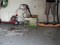 hover board (fake) on a skateboard