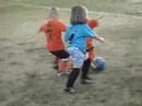 Watch Molly not kick the ball again!