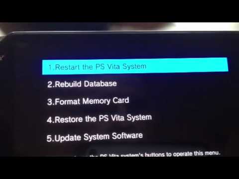 how to reset a ps vita