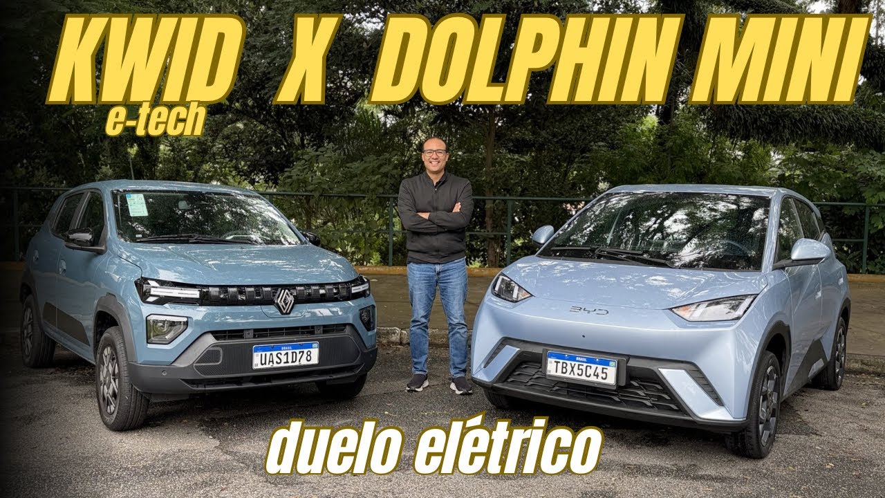 COMPARATIVO: novo Renault Kwid E-Tech consegue bater o Dolphin Mini?