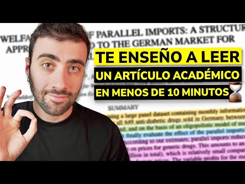 Cómo leer un artículo ACADÉMICO rápido y sencillo | Técnicas de lectura académica
