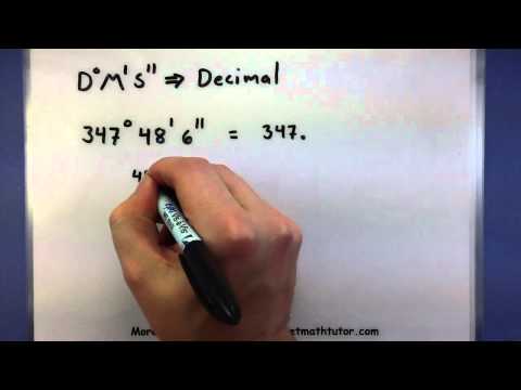 how to turn dms into degrees