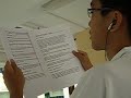 matthew reading the om script.