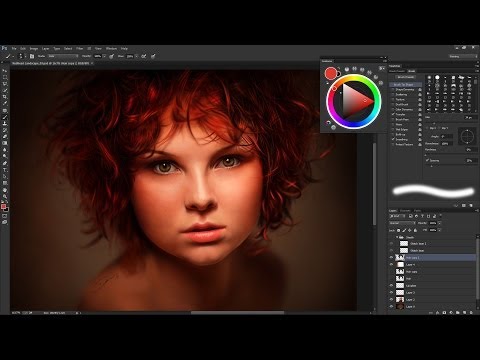 how to paint hair in ps