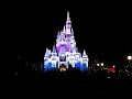 Christmas Lights at Magic Kingdom Castle Disney World 2007