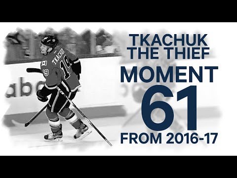Video: No. 61/100: Tkachuk steals Burns' stick