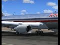 FS2004 Landing @ MHTG American 767-300ER
