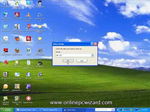 how to perform disk cleanup in windows xp