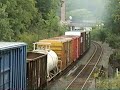 Conrail SEFR climbing upgrade at Chatham, NY with 2 SD80MACs for power.