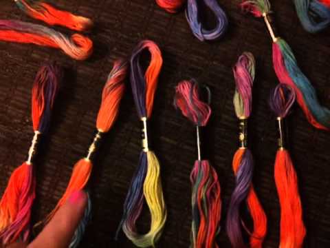 how to dye embroidery thread