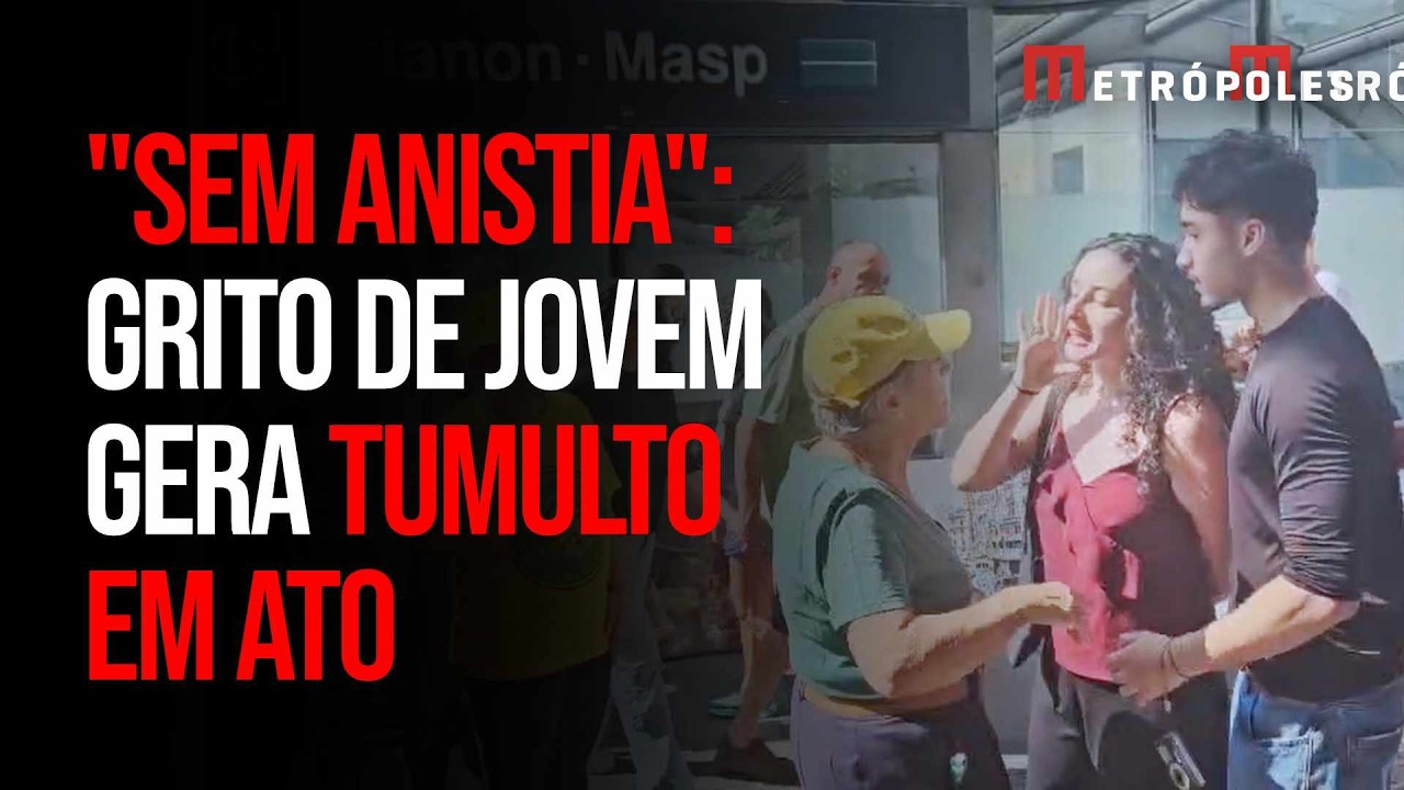 Jovem grita “sem anistia” e se envolve em tumulto em ato da direita