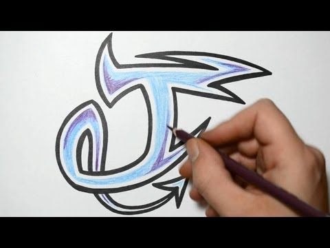 how to draw the letter j in graffiti