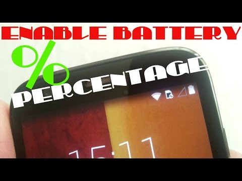 how to on battery percentage in moto g
