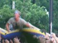 gregg gillis aka girl talk rides raft lollapalooza 08