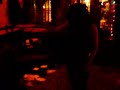 The gorgeous Naya dances a zeibekiko in Kantirimi Cafe Bar in Symi.