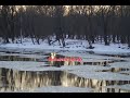 geese plow ice 1-17-08