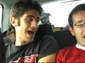 5 singer peones in a car on a southern frances motorway