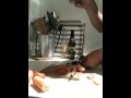 Sharpness test of Santoku