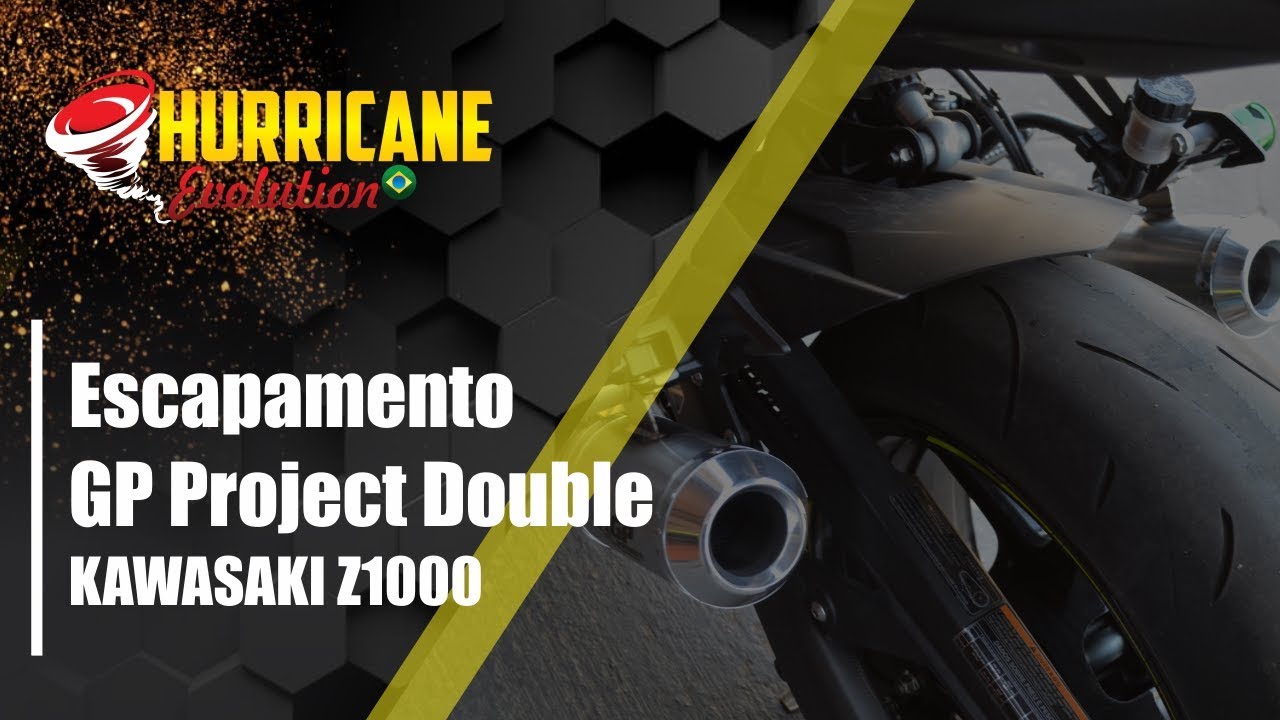 Capa do vídeo  Escapamento GP Project Double Full Kawasaki Z 1000 2010 a 2022