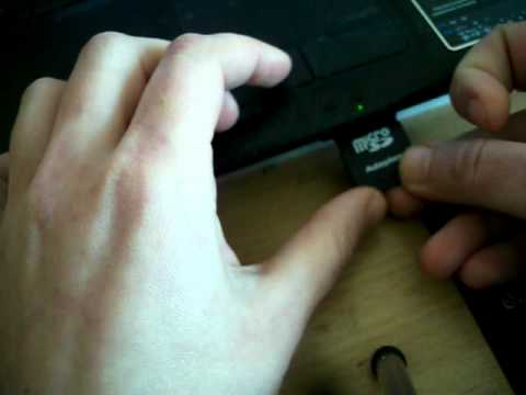 how to use micro sd adapter on laptop