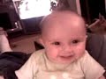 Baby laughing at monkey noise
