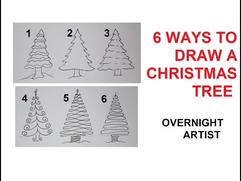 how to draw xmas tree