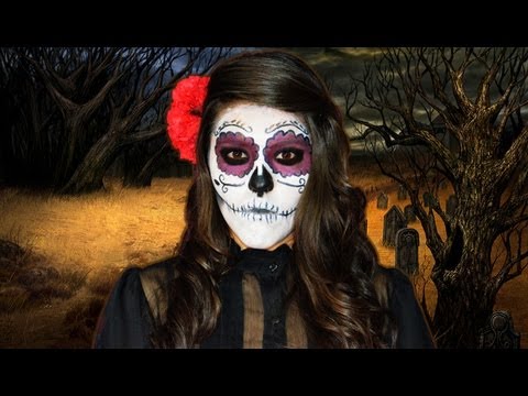 Tutorial de maquillaje para disfraz de calavera de azucar o Catrina