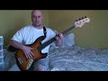 me doing slinky bass lines of uzeb and alain caron on my frettless squier jazz bass jaco pastorius replica by fender