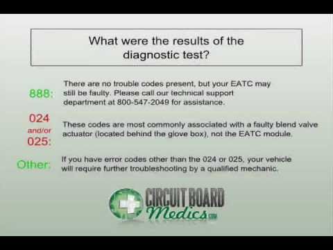 How To Perform A Ford Diagnostic Test (Self-Test) Procedure for EATC Modules