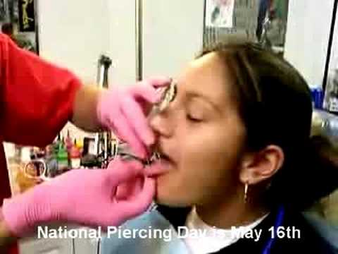 smiley piercing bar. National Piercing Day is May