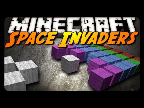 Minecraft: SPACE INVADERS RECREATED! (Mini-Game)