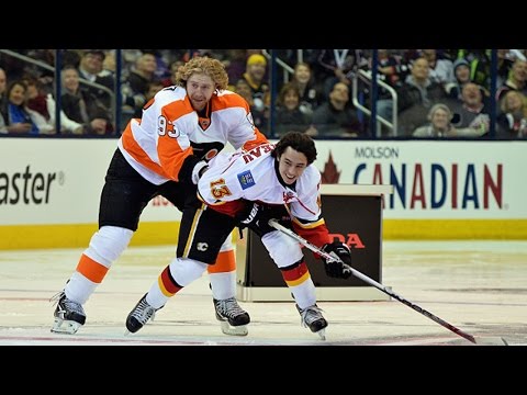 Video: Gaudreau helps Voracek in Breakaway Challenge
