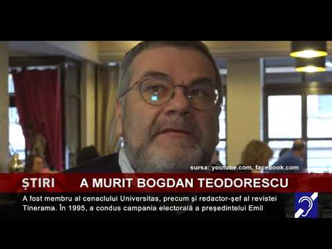 Analistul politic Bogdan Teodorescu s-a stins din viață