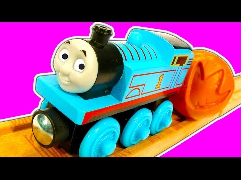 thomas - Thomas The Tank and Timothy star in Thomas's Fossil Run wooden railway train set based on Thomas And Friends DVD Tale Of The Brave. There is a Dinosaur dig with Dinosaur fossils to uncover...