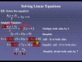 Solve a linear equation
