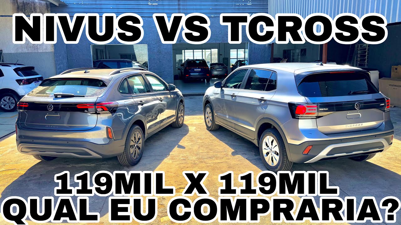 SUPER COMPARATIVO | VW TCROSS SENSE VS NIVUS SENSE | QUAL É O MELHOR??